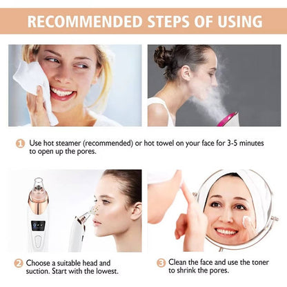 Advanced Rechargeable Pore Cleaning Device with Custom Suction Settings
