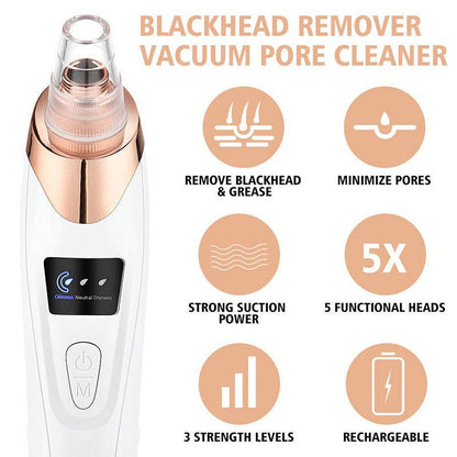Advanced Rechargeable Pore Cleaning Device with Custom Suction Settings