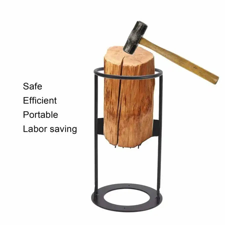 Heavy-Duty Cast Iron Firewood Splitter with Stable Base