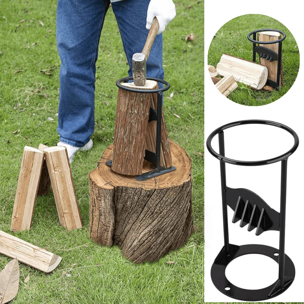 Heavy-Duty Cast Iron Firewood Splitter with Stable Base