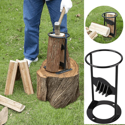 Heavy-Duty Cast Iron Firewood Splitter with Stable Base