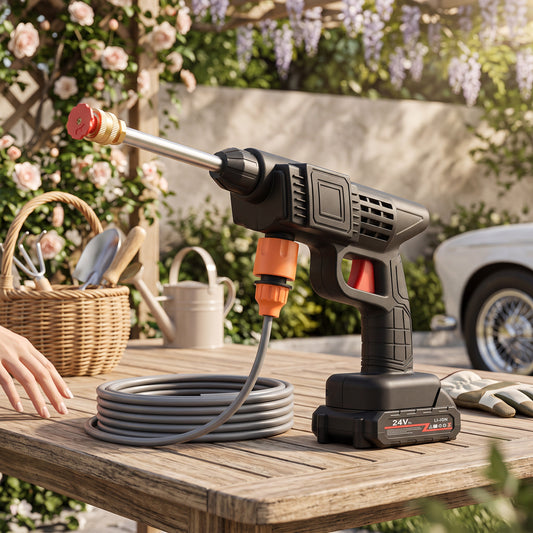 Cordless Power Cleaner 380 PSI with Foam Dispenser and Dual Batteries, 33ft Reach