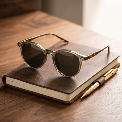 Vintage-Inspired Round Acetate Sunglasses for Effortless Style