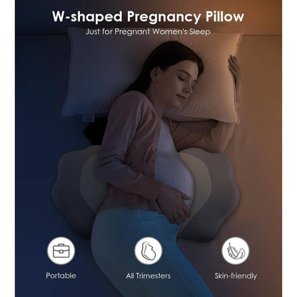 Customizable Comfort Pillow for Expecting Mothers with Cooling Cover