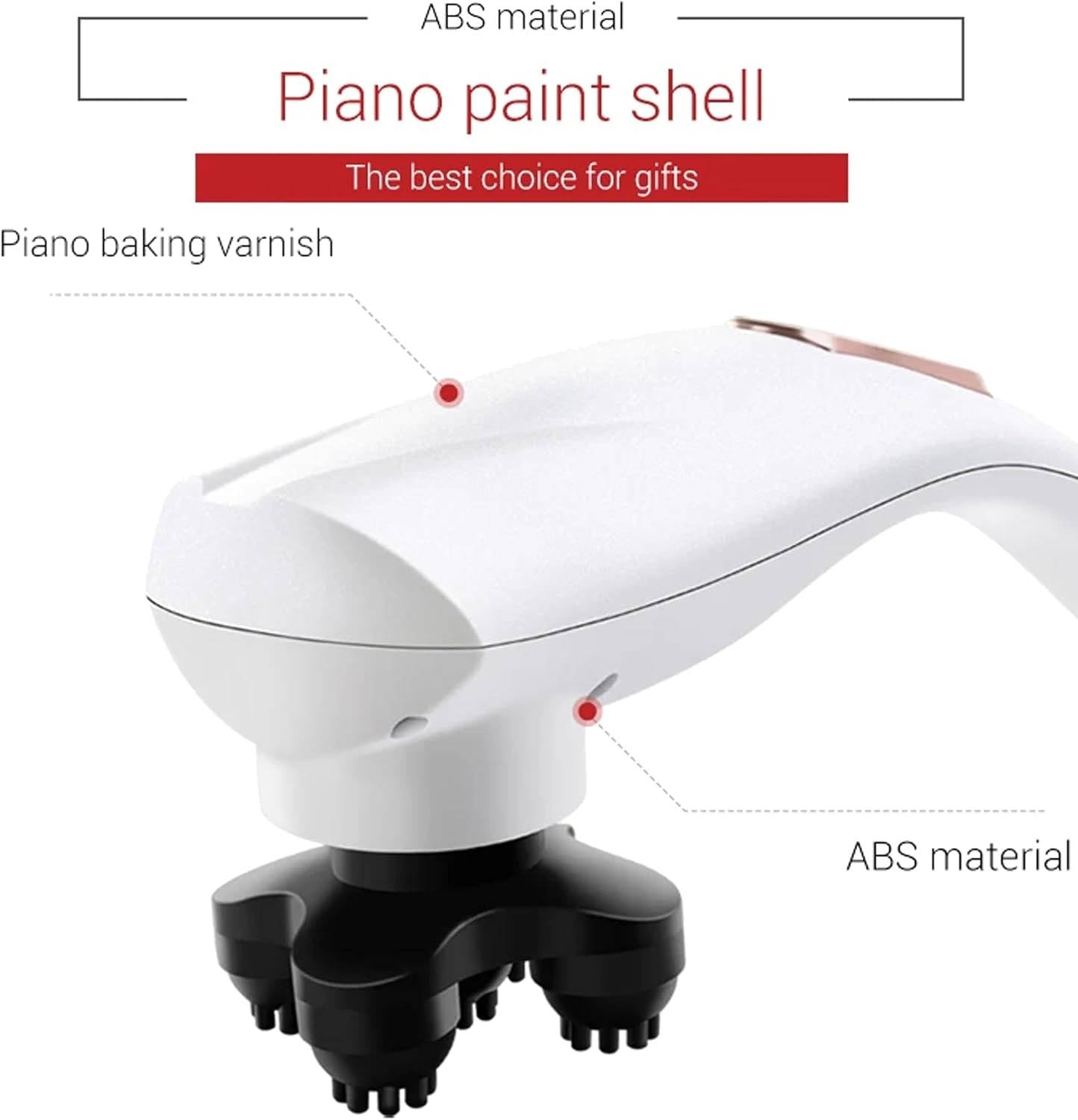 Ergonomic Electric Body Massager with 6 Versatile Heads