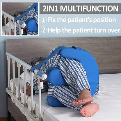 Supportive Repositioning Pillow with Waterproof Cover & Secure Strap