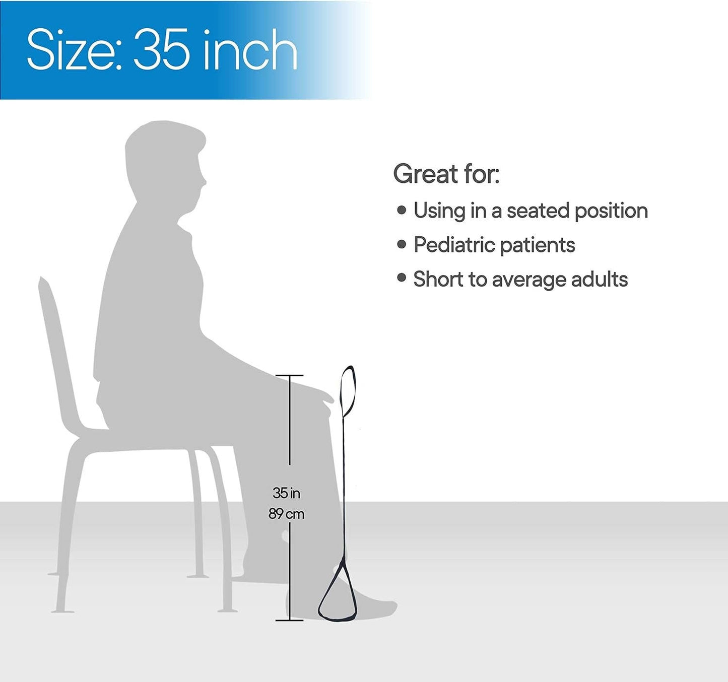 ElevateEase Leg Lifting Aid with Foot and Hand Straps - 35 Inches
