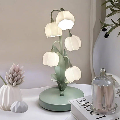 Charming Floral LED Desk Lamp with USB and 3 Light Settings