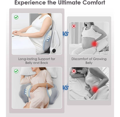 Customizable Comfort Pillow for Expecting Mothers with Cooling Cover