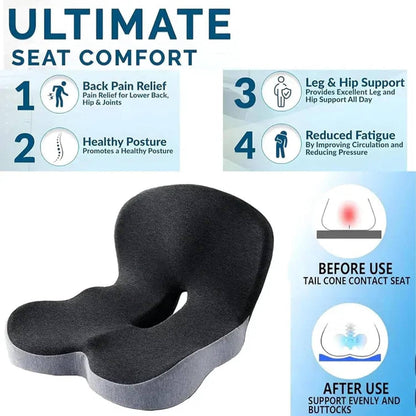 Comfort-Boosting Memory Foam Cushion for Home & Office Use