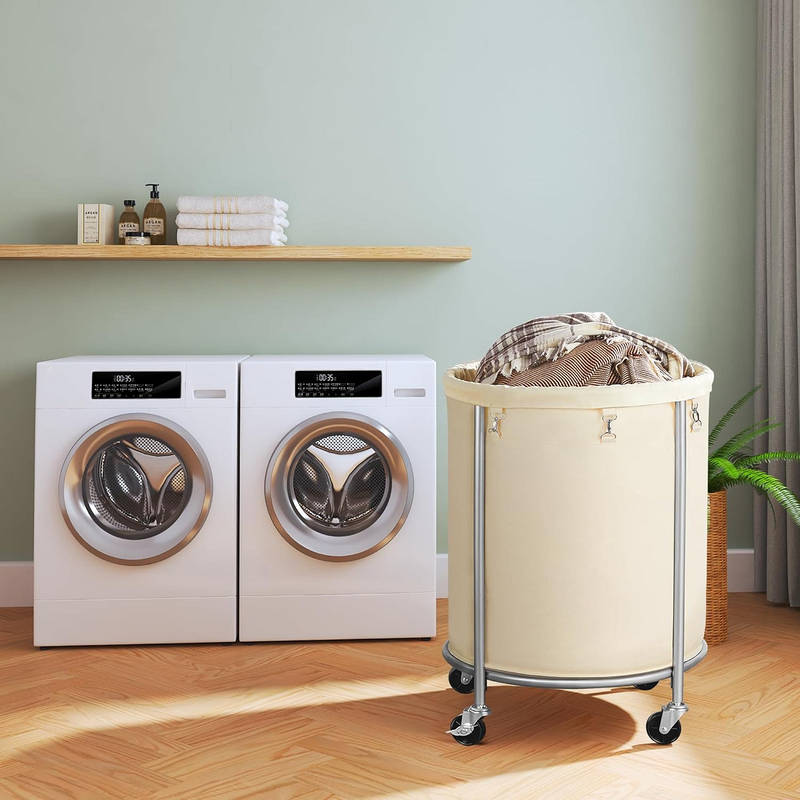 29 Gallon Rolling Laundry Cart with Detachable Bag and Wheels