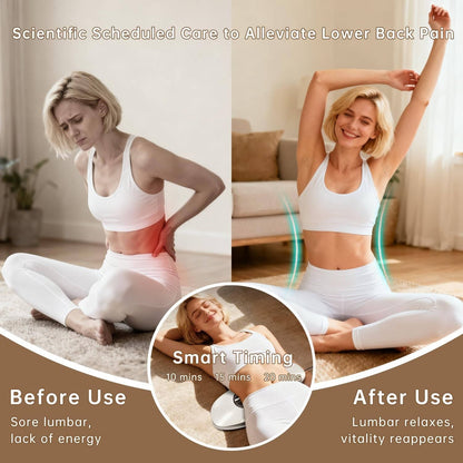 Ergonomic Lumbar Support Massager with Heat and Vibration