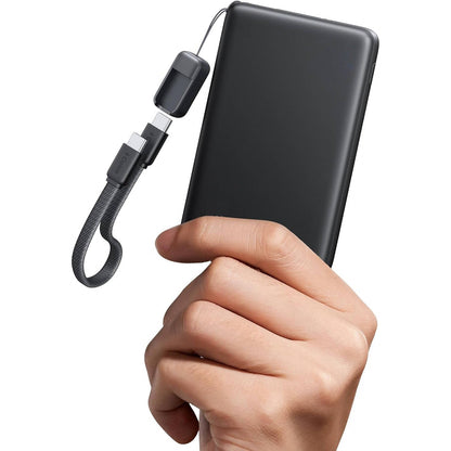 10,000mAh Power Bank with 45W Rapid Charge and Integrated Cable