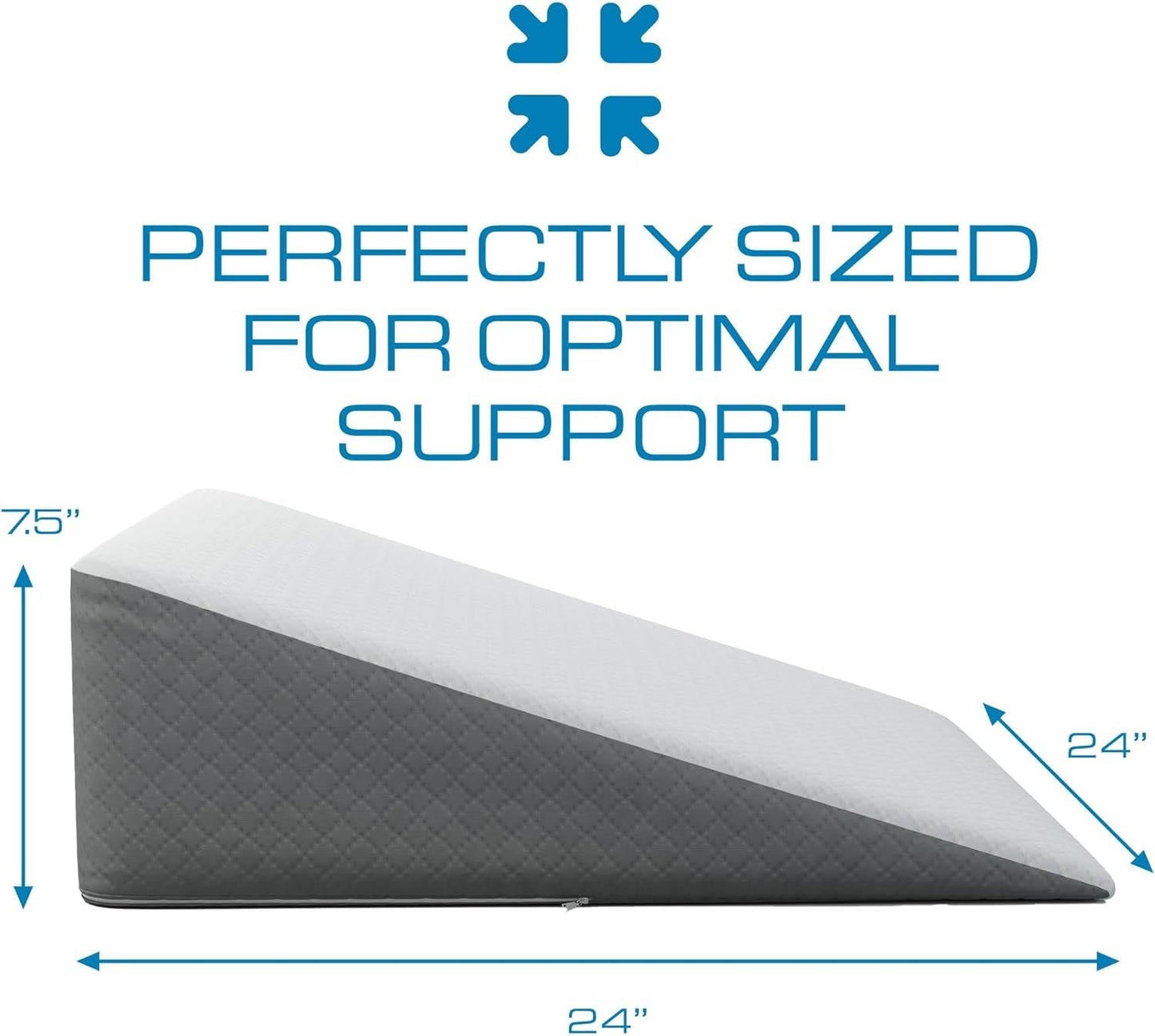 ErgoLift Support Pillow with Adaptive Foam and Washable Cover