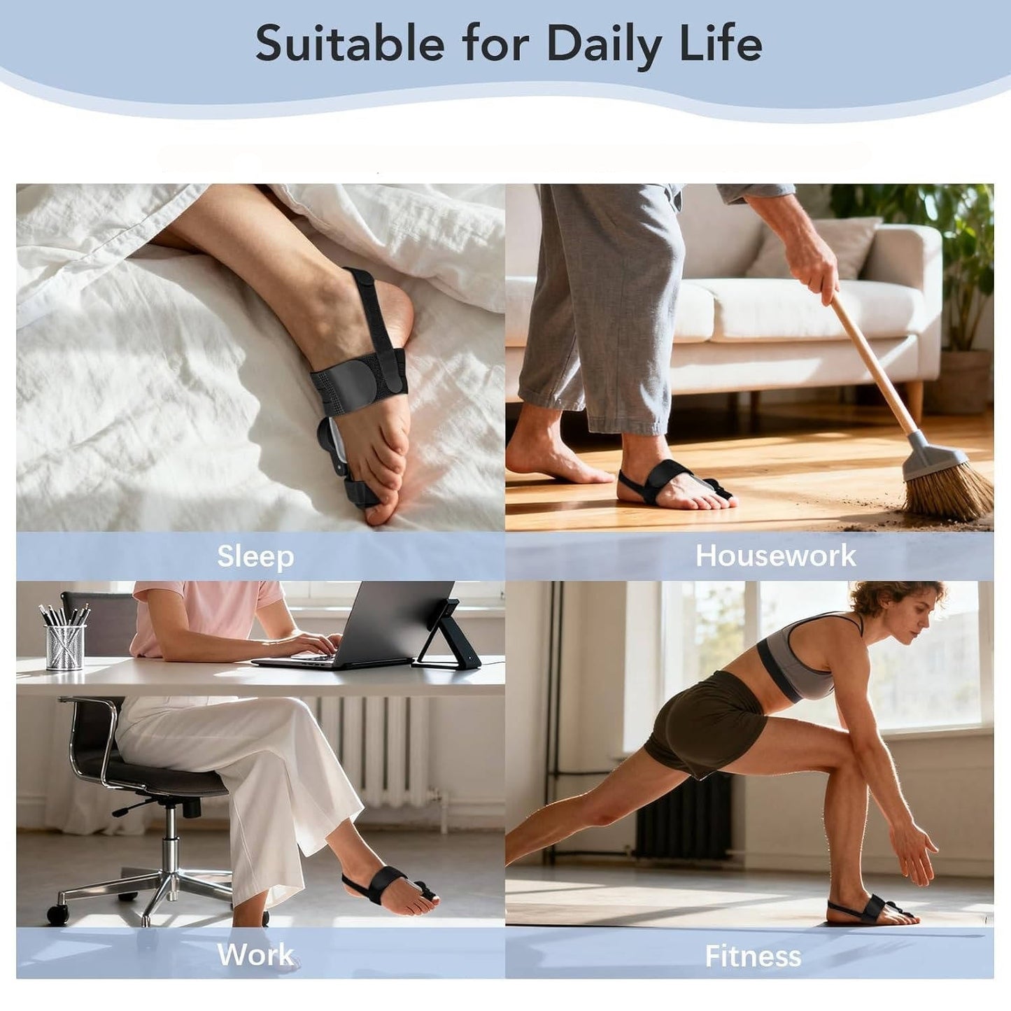 Customizable Foot Comfort Brace with Silicone Inserts