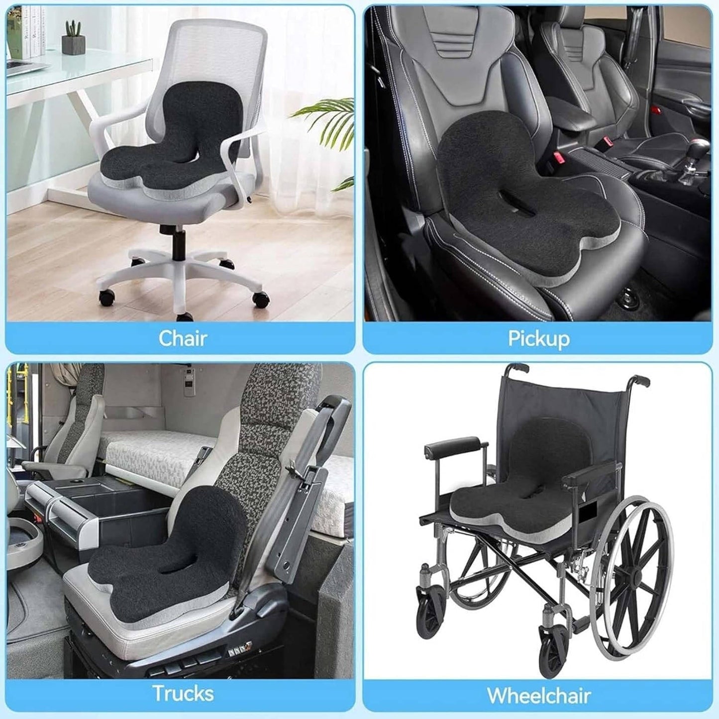 Comfort-Boosting Memory Foam Cushion for Home & Office Use