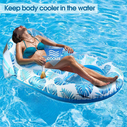 Oversized Comfort Float with Adjustable Shade and Drink Holders
