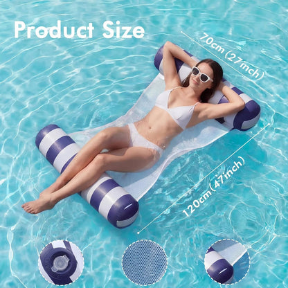 Versatile Water Loungers - 4 Pack with 4-in-1 Design