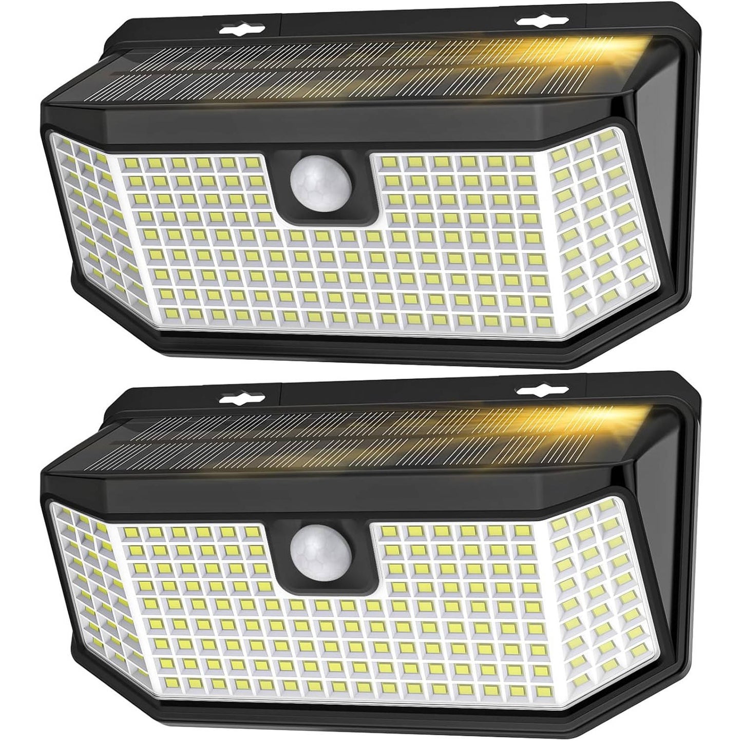BrightGuard Solar Motion Lights - 182 LEDs for Outdoor Safety, 2-Pack