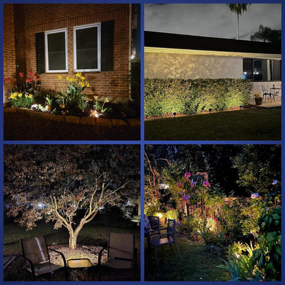 All-Weather Solar Garden Spotlights with 56 LED Lights - Set of 4