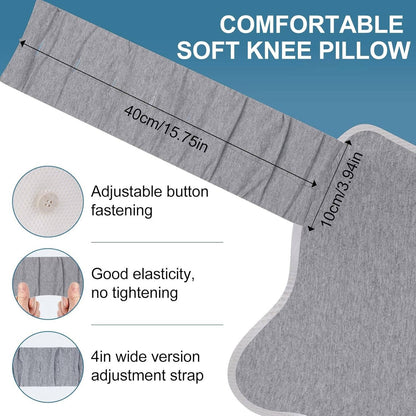 Ergonomic Leg Support Pillow with Customizable Comfort Strap