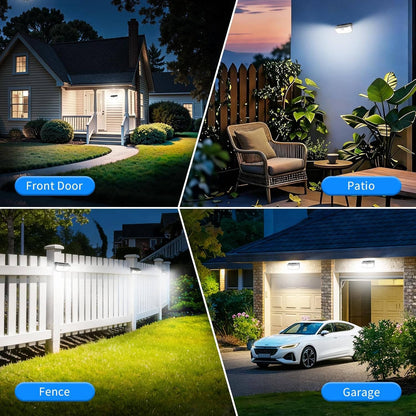 BrightGuard Solar Motion Lights - 182 LEDs for Outdoor Safety, 2-Pack