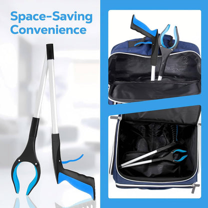 Extendable Grabbing Tool with Magnetic Tip and Compact Design