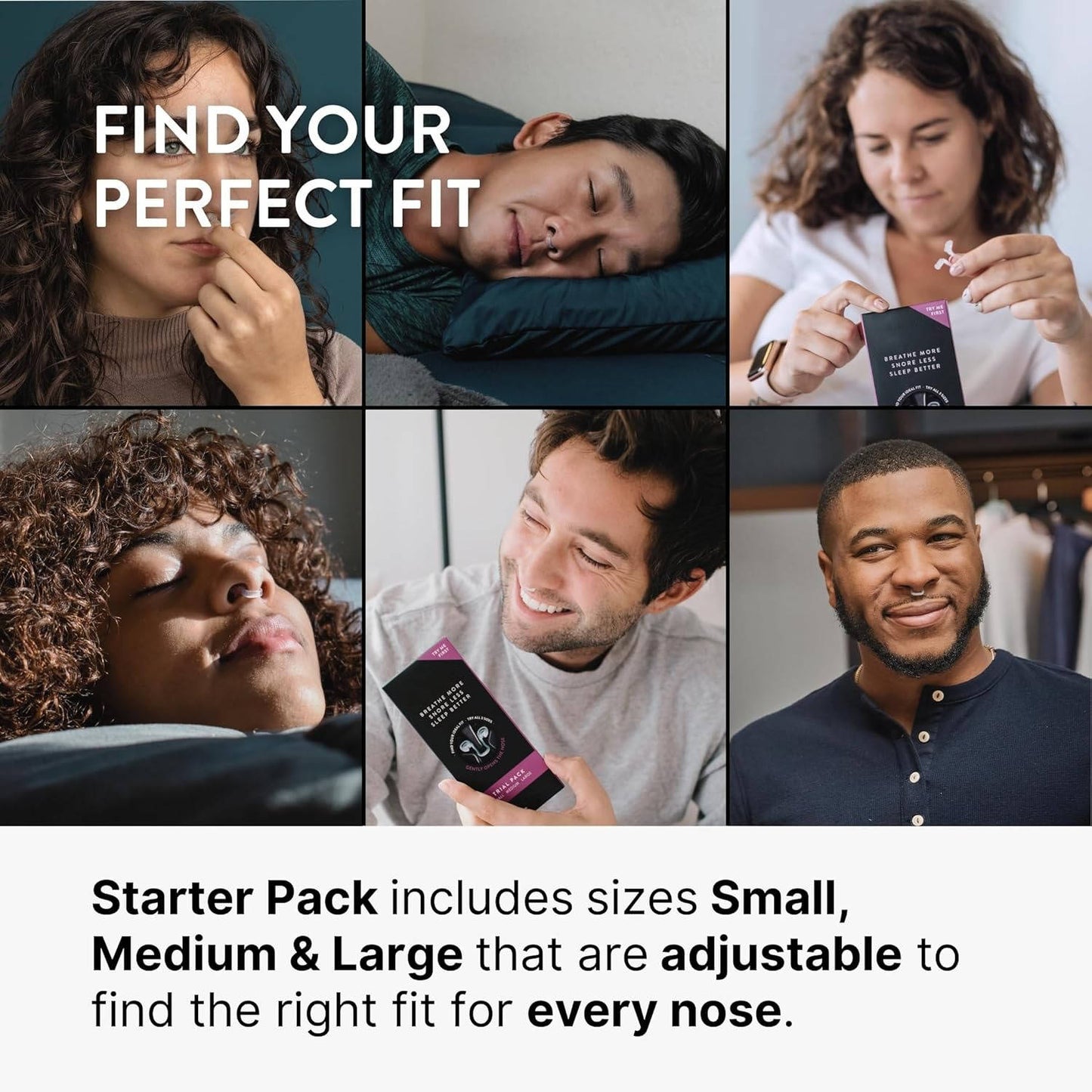Comfortable Nasal Openers for Better Sleep & Reduced Snoring - 3 Pack
