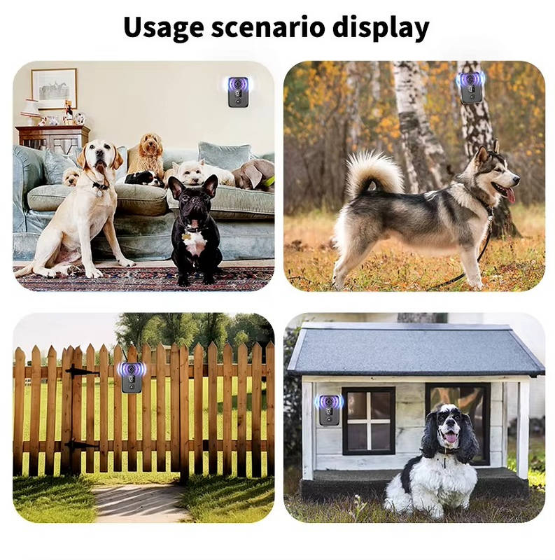 Rechargeable Ultrasonic Bark Management System with LED Display