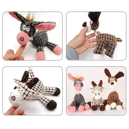 Interactive Plush Dog Toy with Tough Squeaker for Fun