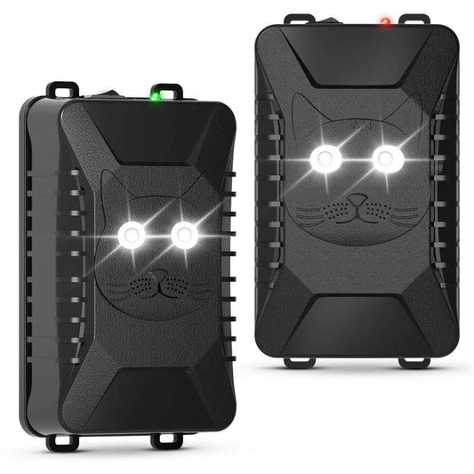 Smart Rodent Deterrent System with Ultrasonic Sound & LED Lights - 2 Pack