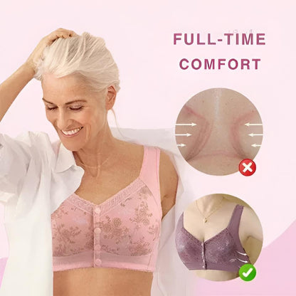 ComfortEase Wireless Front Closure Bra for Everyday Use