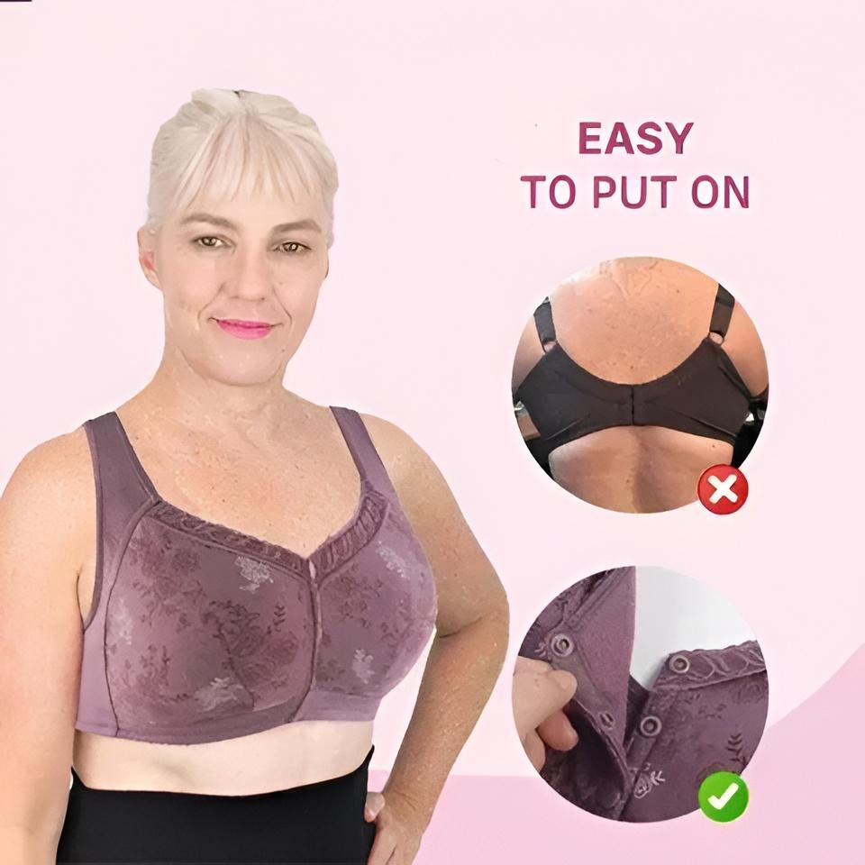 ComfortEase Wireless Front Closure Bra for Everyday Use