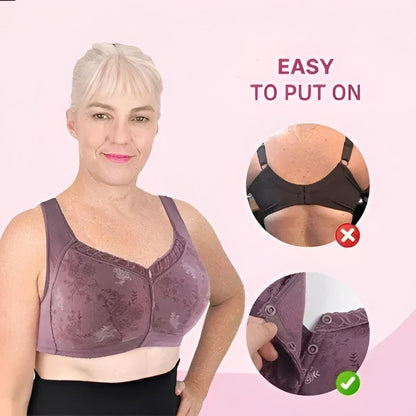 ComfortEase Wireless Front Closure Bra for Everyday Use
