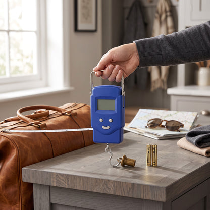 Compact Digital Scale with Tape Measure and Illuminated Display, 110lb Capacity