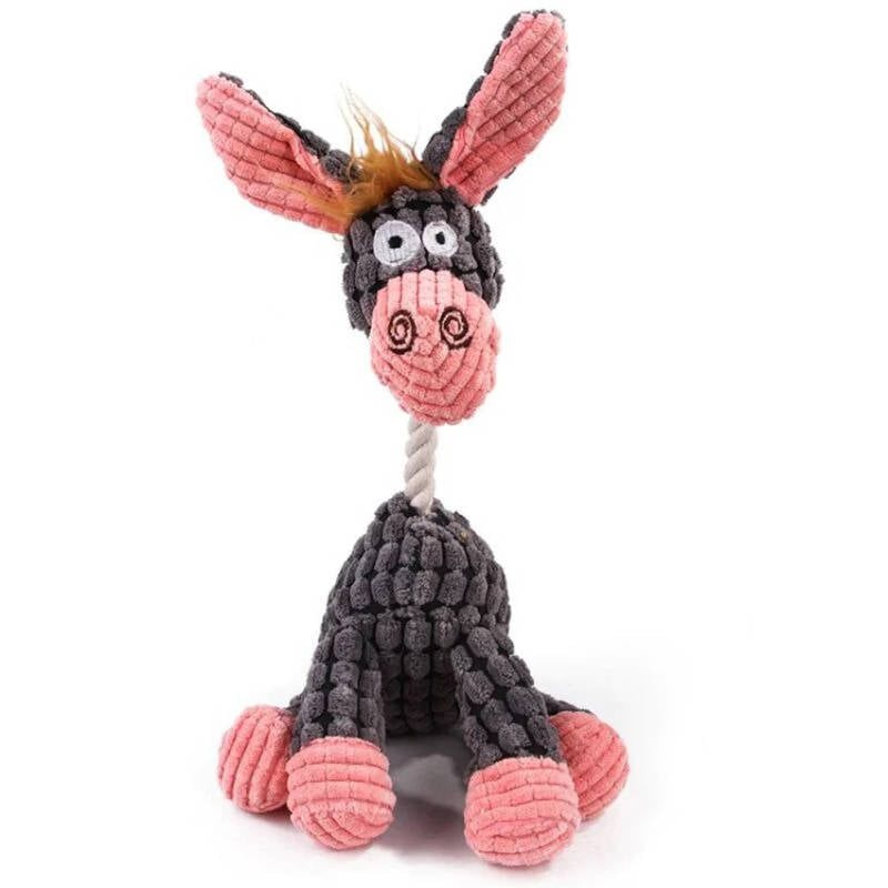 Interactive Plush Dog Toy with Tough Squeaker for Fun