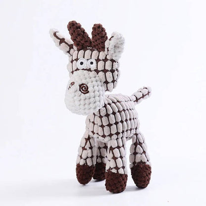 Interactive Plush Dog Toy with Tough Squeaker for Fun