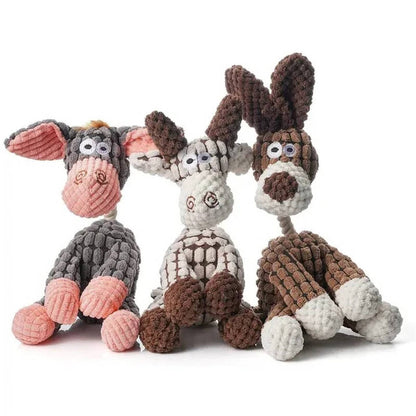 Interactive Plush Dog Toy with Tough Squeaker for Fun