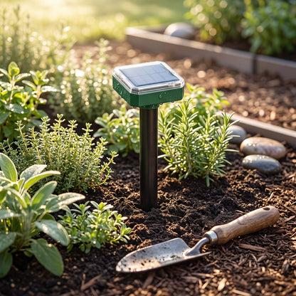Eco-Friendly Solar Pest Repeller with Adjustable Sound Frequencies