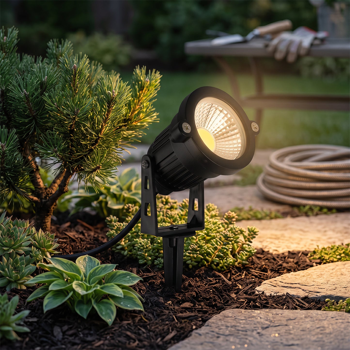 Brighten Your Outdoors with 12V Adjustable LED Spotlights - 10 Pack