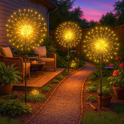 Solar-Powered Dazzle Lights with Adjustable Copper Wiring