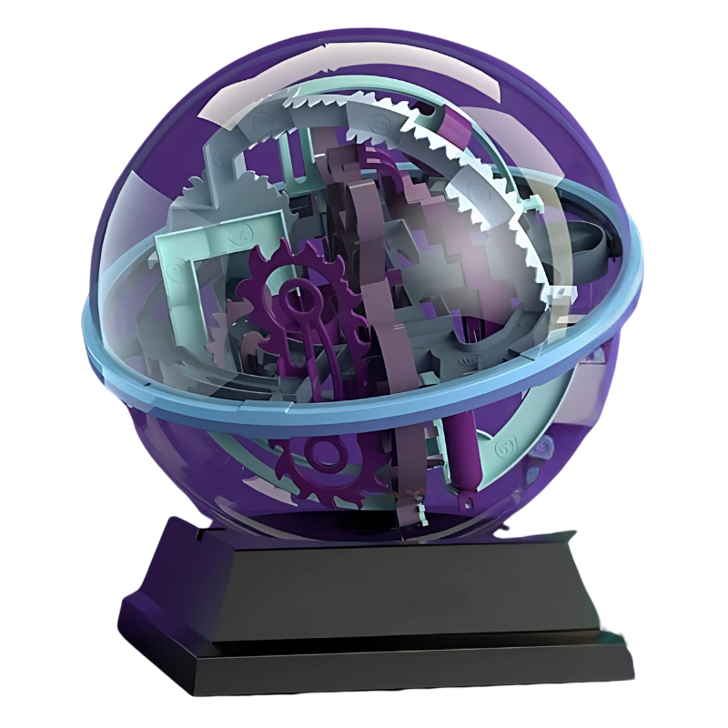 Challenging 3D Maze Sphere with Adjustable Difficulty Levels
