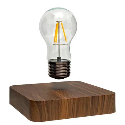 Magnetic Floating Light with Custom Color Settings and Wood Base