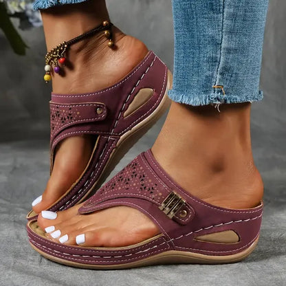 Elevate Your Style with Adjustable Ankle Strap Wedge Sandals