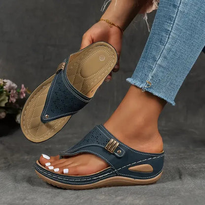 Elevate Your Style with Adjustable Ankle Strap Wedge Sandals