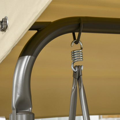 Comfortable Outdoor Swing for Three with Adjustable Canopy