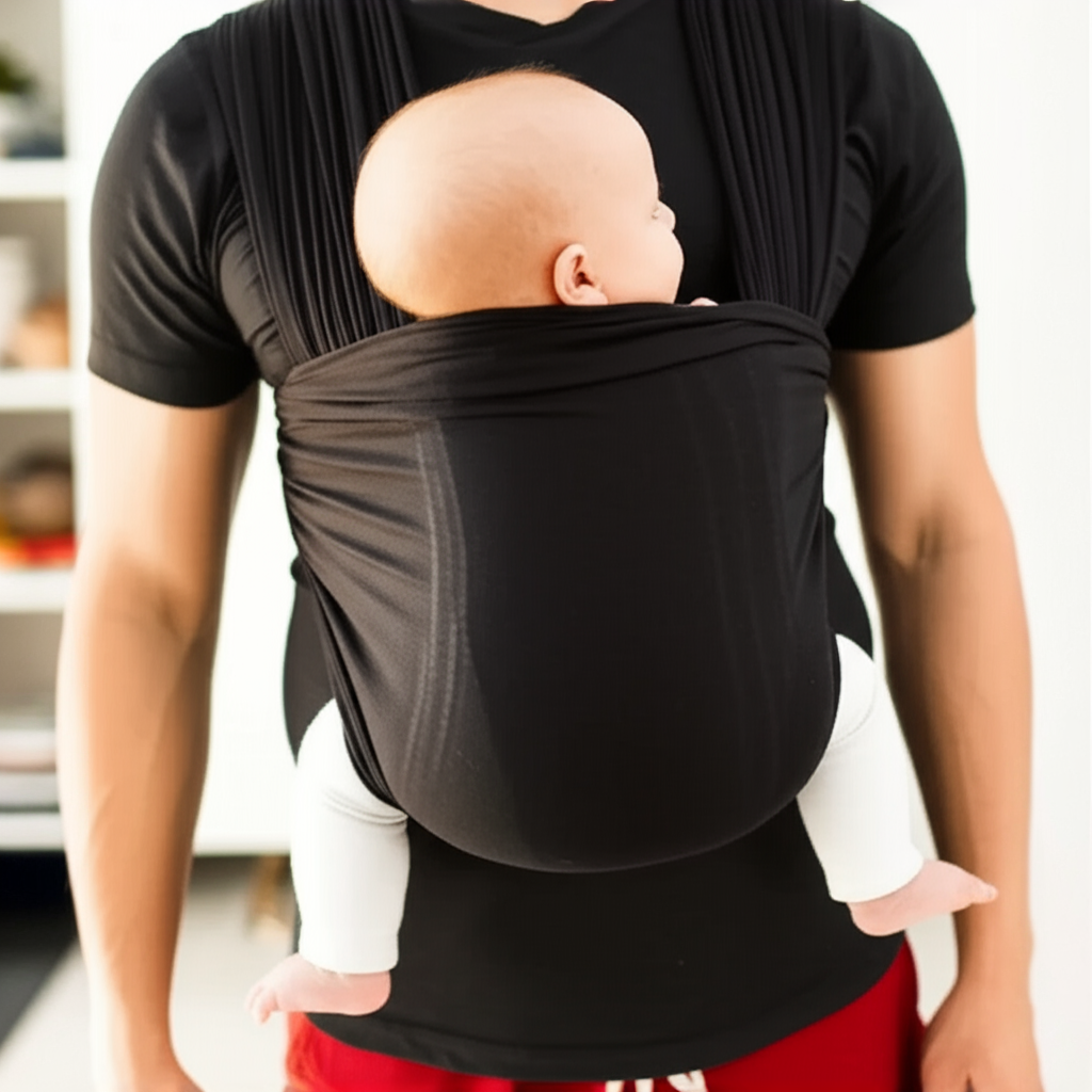 Comfortable Babywearing Tee with Secure Pouch for Newborns