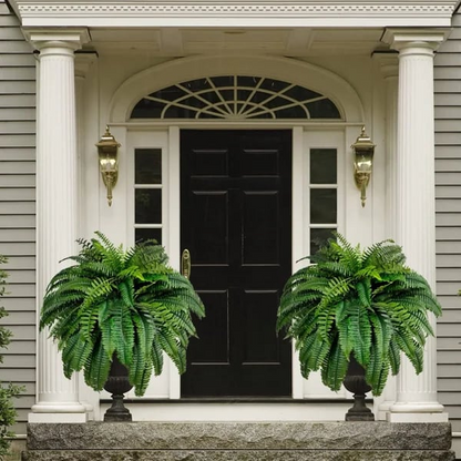 Lifelike Fern Collection with Weather-Resistant Design, 18 Pieces
