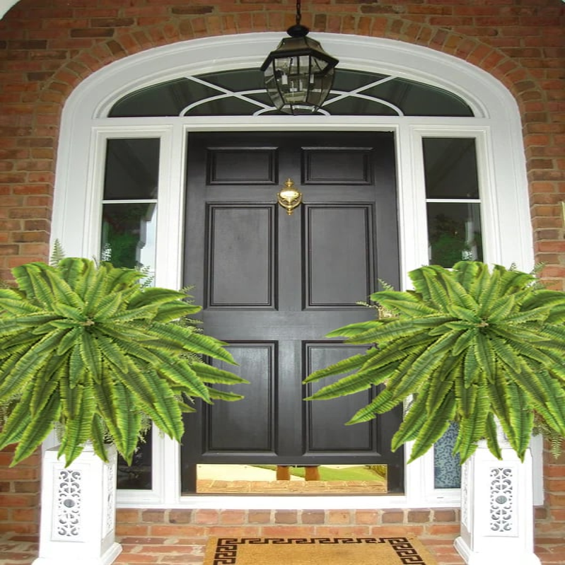 Lifelike Fern Collection with Weather-Resistant Design, 18 Pieces