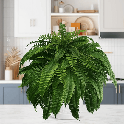 Lifelike Fern Collection with Weather-Resistant Design, 18 Pieces